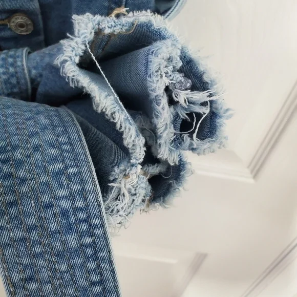 Peace Love Eco Denium Button and Tie Mini Dress - Picture 10 of 10